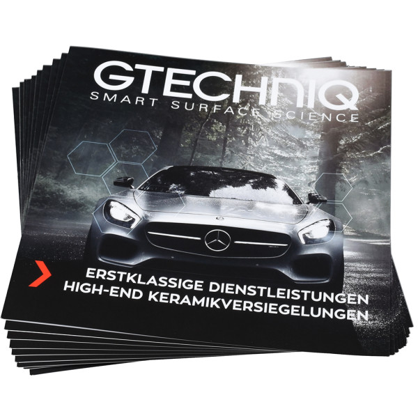Gtechniq Broschüren &quot;Gtechniq Services &amp; Crystal Serum Ultra&quot; 25 Stück